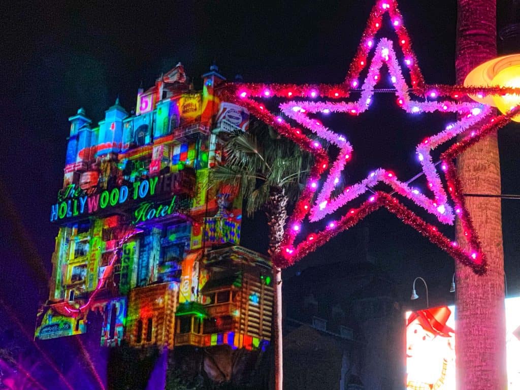 sunset season greetings at Disneys Hollywood Studios