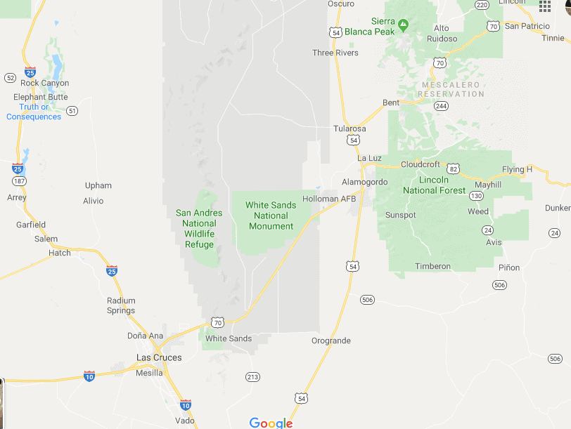 White Sands National Monument location
