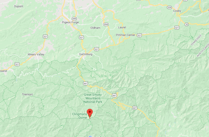 Clingmans dome map