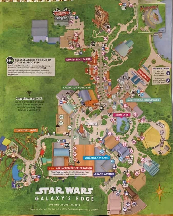 hollywood studios map